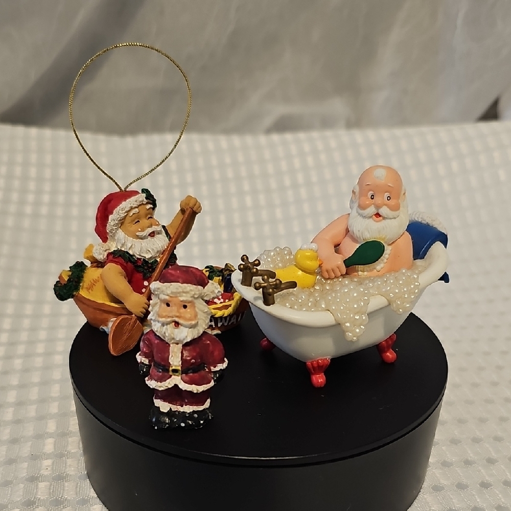 Santa Claus Holiday Ornament And Figurine Set - Multicolor